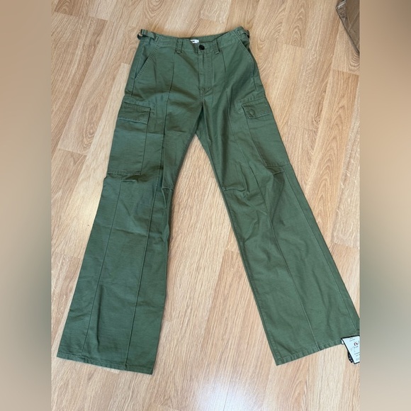 RE/DONE Military Cargo Trouser Pants in Bayleaf Green Size 25 NWT - Picture 6 of 11